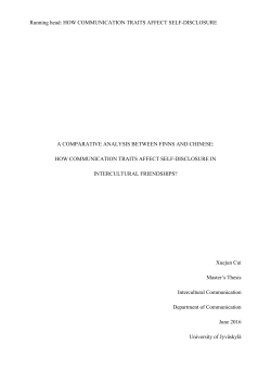 HOW COMMUNICATION TRAITS AFFECT SELF