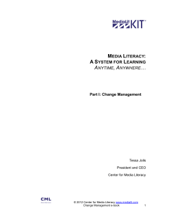 Change Management - Center for Media Literacy
