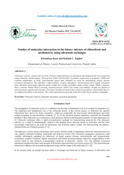 Studies of molecular interaction in the binary mixture of chloroform