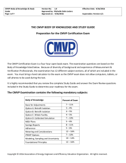 THE CMVP BODY OF KNOWLEDGE AND STUDY GUIDE
