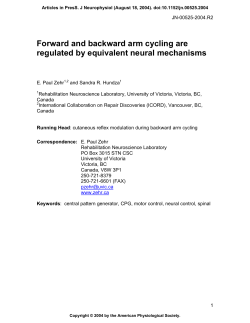 Cutaneous reflexes during forward and backward arm cycling