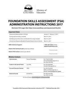 2017 FSA Administration Instructions