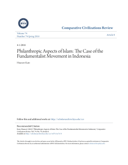 Philanthropic Aspects of Islam: The Case of the Fundamentalist