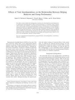 Effects of Task Interdependence on the Relationship between