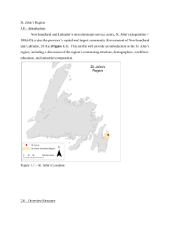St. John`s Region 1.0 &ndash; Introduction Newfoundland and Labrador`s