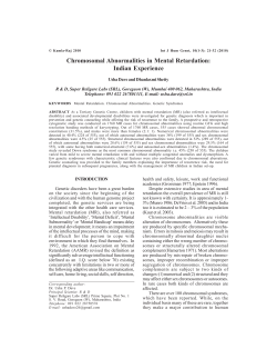 Chromosomal Abnormalities in Mental Retardation - Kamla