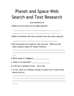 Planet and Space Web Search and Text Research