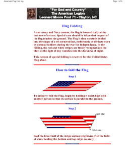 Flag Folding How to fold the Flag