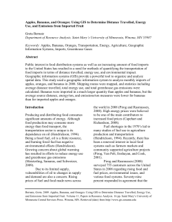 Apples, Bananas, and Oranges - Geographic Information Science