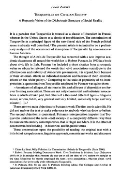 tocqueville on civilian society