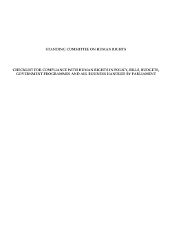 Human Rights Checklist