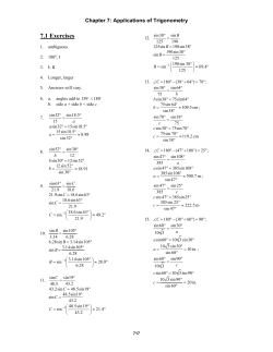 7.1 Exercises