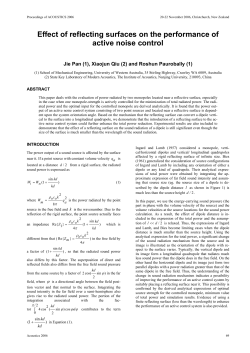 Effect of reflecting surfaces on the performance of active noise control