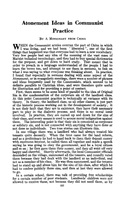 Atonement Ideas in Communist Practice