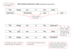 Sentence Substitution 2 - Cherry Garden Primary School