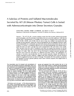 A Subclass of Proteins and Sulfated Macromolecules Secreted by