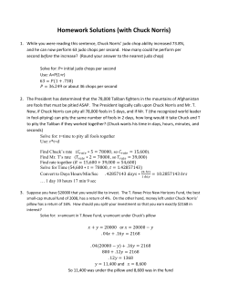 Homework Solutions (with Chuck Norris)