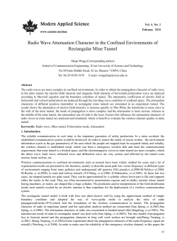 Radio Wave Attenuation Character in the Confined Environments of