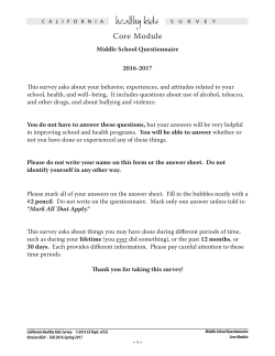 English - California Healthy Kids Survey