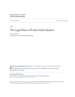 The Legal Ethics of Radical Individualism