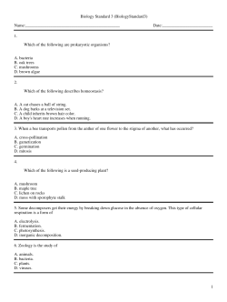Biology Standard 3 Test Prep