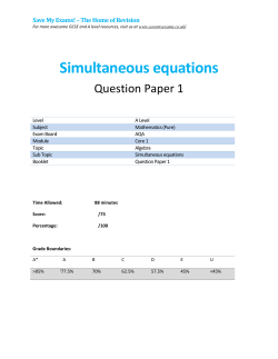 Simultaneous equations