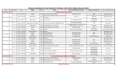 Edusat Schedule for the Month of October 2016