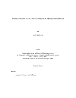 INTERRELATING WITH ANIMALS: NONHUMAN