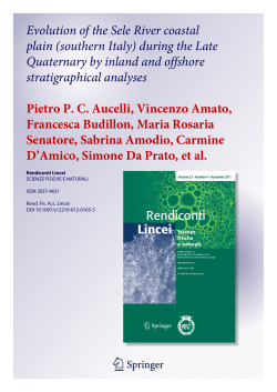 Evolution of the Sele River coastal plain (southern Italy) during