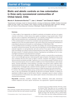 Biotic and abiotic controls on tree colonization in three early