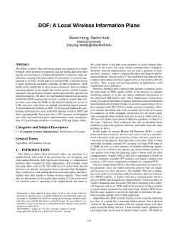 DOF: A Local Wireless Information Plane