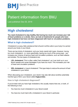 High cholesterol - BMJ Best Practice