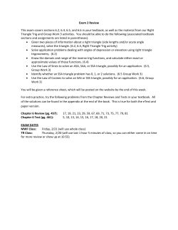 Exam 2 Review This exam covers sections 6.2, 6.4, 6.5, and 6.6 in