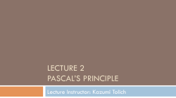 lecture 2 pascal`s principle