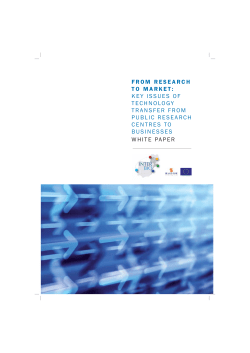 from research to market: key issues of technology transfer from