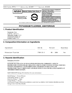 POTASSIUM FLUORIDE, ANHYDROUS 1. Product Identification