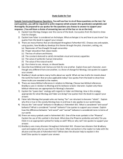 Study Guide for Test Sample Constructed Response Questions. You