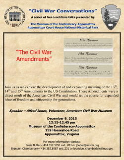 The Civil War Amendments - Appomattox Chamber of Commerce`s