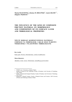 the influence of the kind of composite friction material