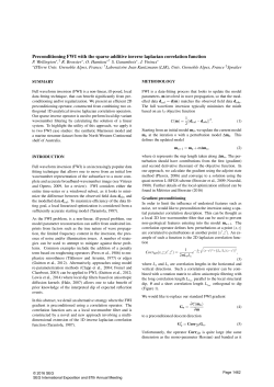 Preconditioning FWI with the sparse additive inverse