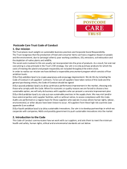 Code of conduct policy