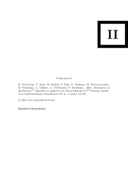 Description of the Entropy&trade; algorithm as applied in the Datex