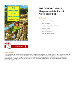 PDF DOWNLOAD R-T, Margaret, and the Rats of NIMH BEST PDF