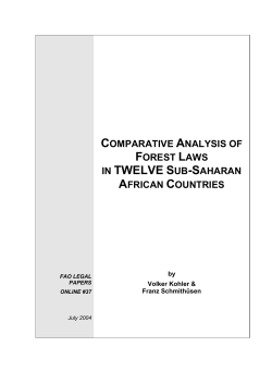 comparative analysis of forest laws in 12 sub