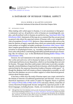a database of russian verbal aspect