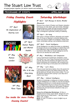 Flyer - The Stuart Low Trust