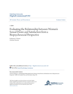 Evaluating the Relationship between Women`s Sexual Desire and