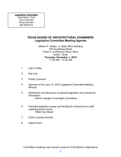 Dec 1, 2016 - Texas Board of Architectural Examiners
