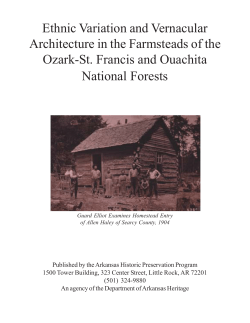 Ozark with Cover.p65 - the Arkansas Historic Preservation Program