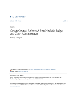 A Boat Hook for Judges and Court Administrators
